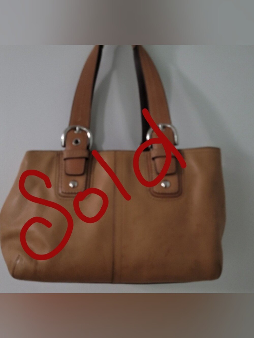 Coach Tan Leather Shoulder Bag